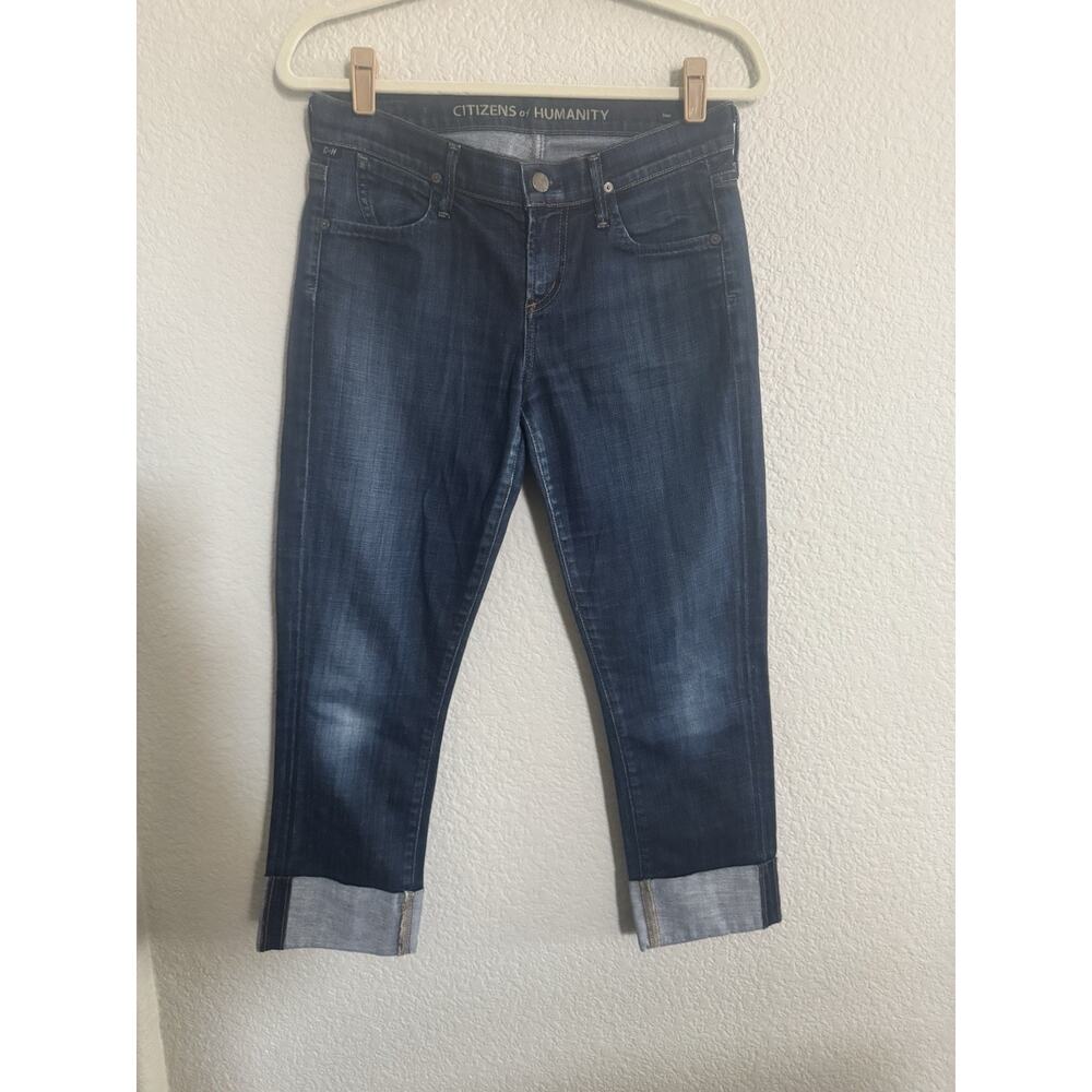 Citizens of Humanity Jeans Womens 26 Blue Dani Crop Straight Leg Cuffed #6327 - Picture 5 of 14